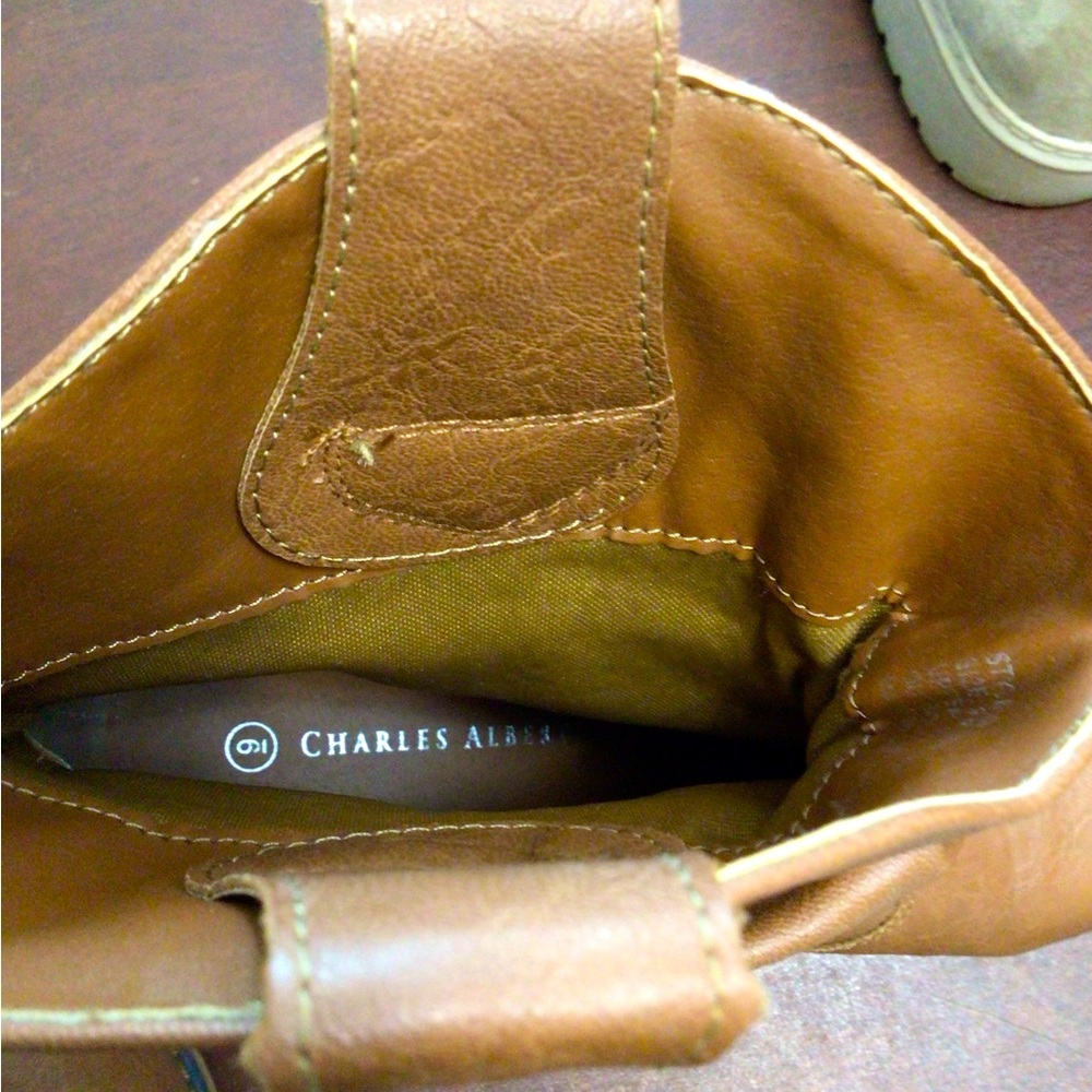 Charles Albert short tan western style boot with heel size 9 - Picture 7 of 12